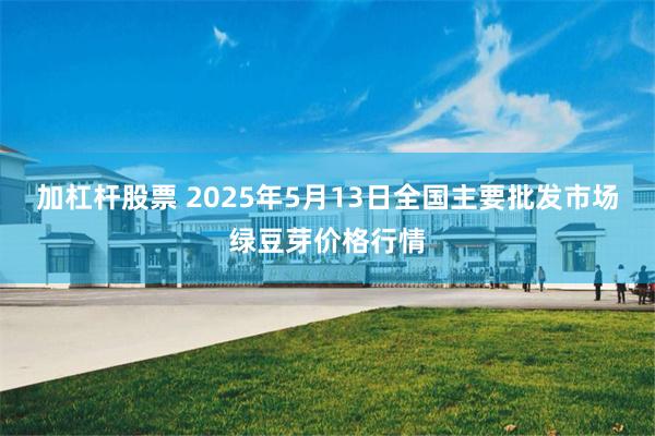 加杠杆股票 2025年5月13日全国主要批发市场绿豆芽价格行情